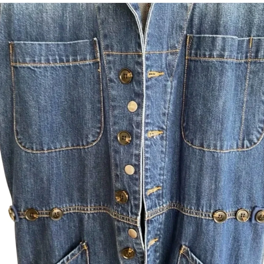 Pistola Grover Jumpsuit - Medium Denim Coverall Utility Boiler Suit SZ Small👖💙 - Picture 4 of 8